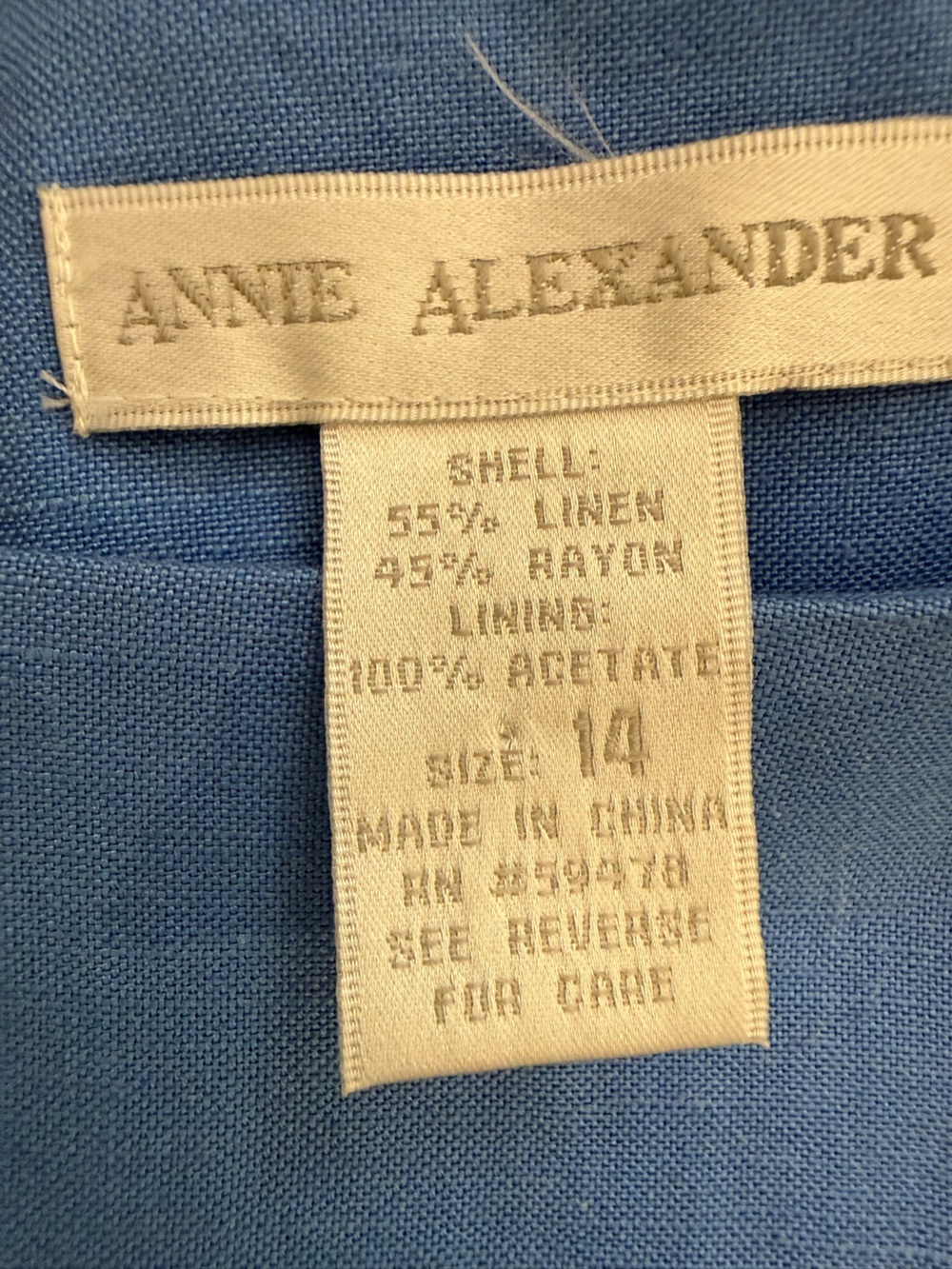 Annie Alexander Linen Blend Palm Tree Embroidered Sheath Dress Size 14 - Picture 6 of 9